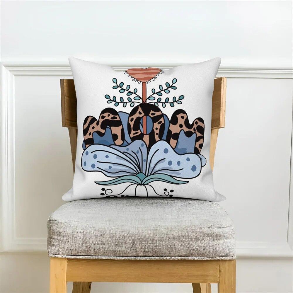 Flower Alphabet Pillowcase Cushion Cover Mother's Day  Car Sofa Home Decor Mom Gift