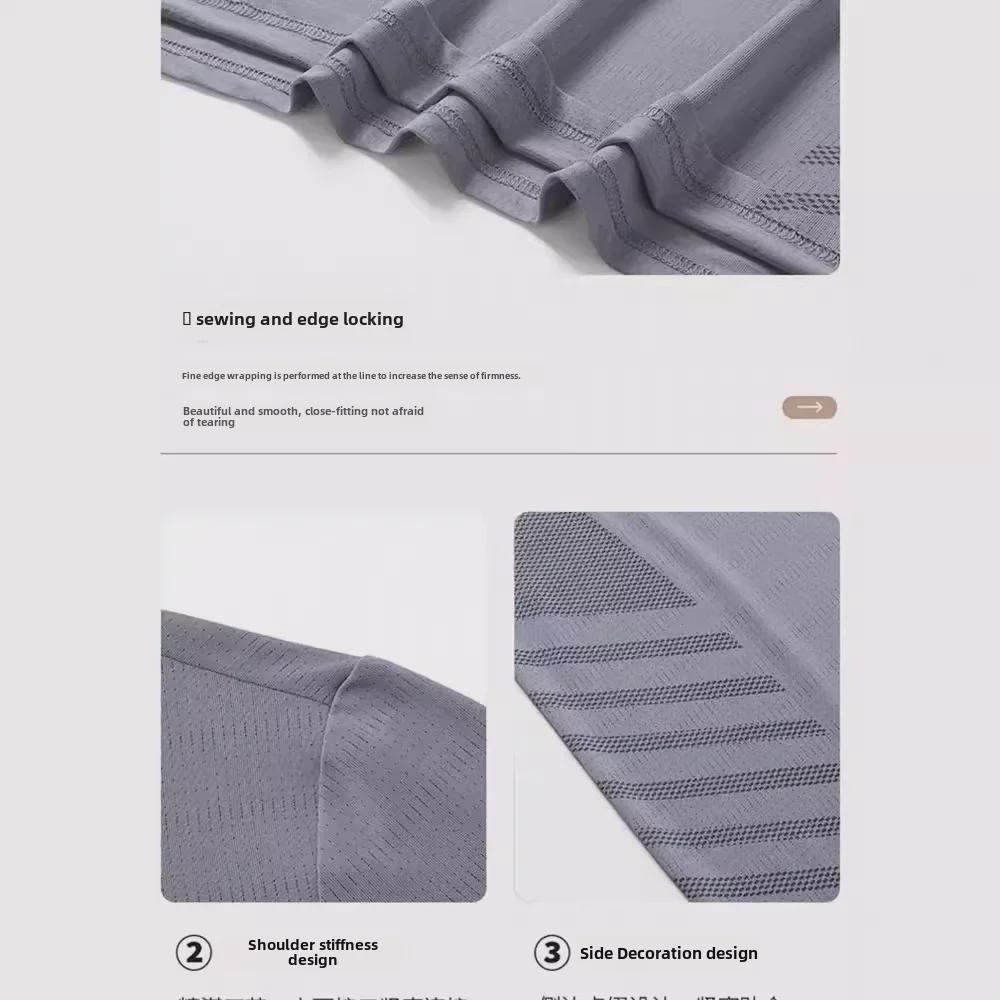 Men's Quick-Dry Ice Silk Mesh T-Shirt - Summer Fitness & Casual Wear