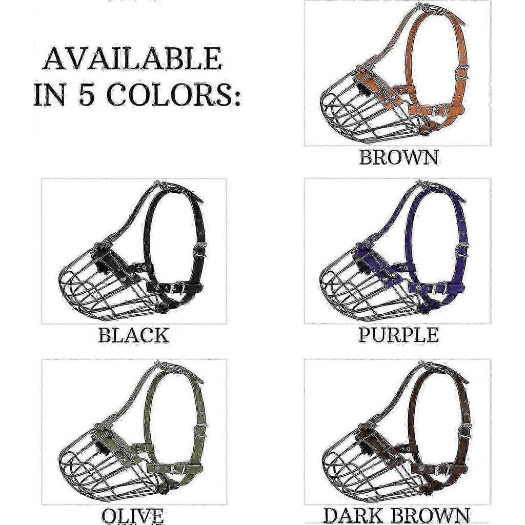 Metal Basket Dog Muzzle for Pitbull Amstaff Staffordshire - Breathable