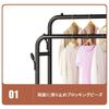 Taiyo no Sakana Oblečení Velkokapacitní Stojan na Oblečení se Závěsným Snadné a Obsahuje Kladky pro Pohodlné Sušení a Skladování Dvojitý se Stojanem,