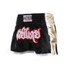 High Kick Style Muay Thai Boxing Shorts - Shiny Leather Martial Arts Team Uniform