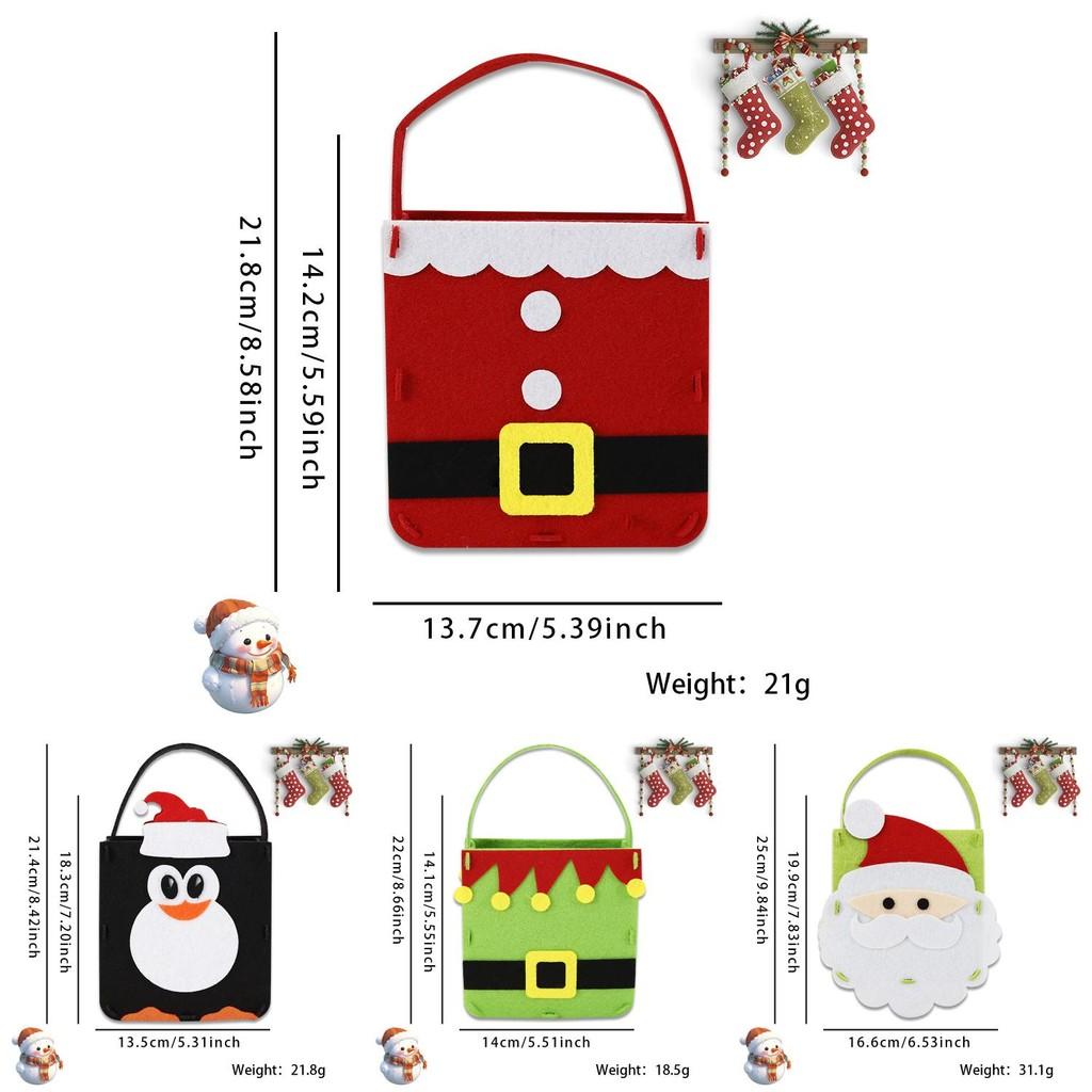 Whimsical Christmas Character Handheld Bags Perfect For Kids Candy Gifts And