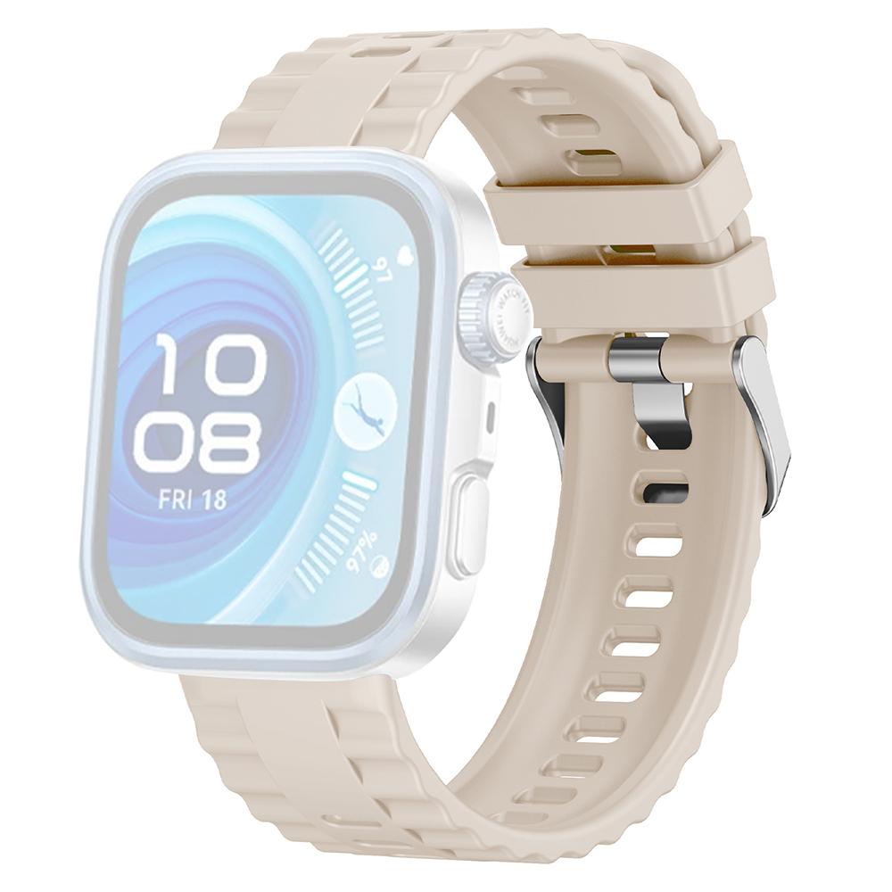 For Huawei Watch Fit 4 Pro Silicone Watch Band Metal Pin Buckle Replacement Wrist Strap