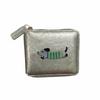 Cartoon Embroidery Dachshund Dog Wallet PU Leather Solid Color Sausage Dog Organ Card Bag Zipper Large Capacity