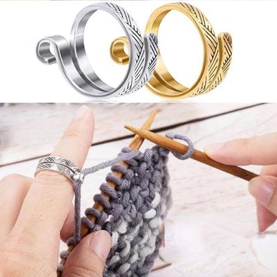 1PC Knitting Loop Adjustable Open Ring Knitted Crochet Ring Crochet Sewing Accessory Tools