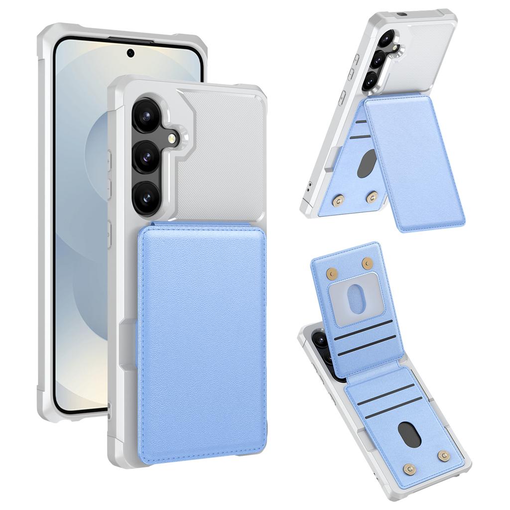 For Samsung Galaxy S25 FE Case Vertical Flip Card Slot Kickstand Leather + TPU Phone Cover