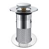 Basin Drain Filter with Hair Catcher Universal Drain Filter Stainless Steel Popup Sink Stopper Fits Bathroom Laundry Sink Drains