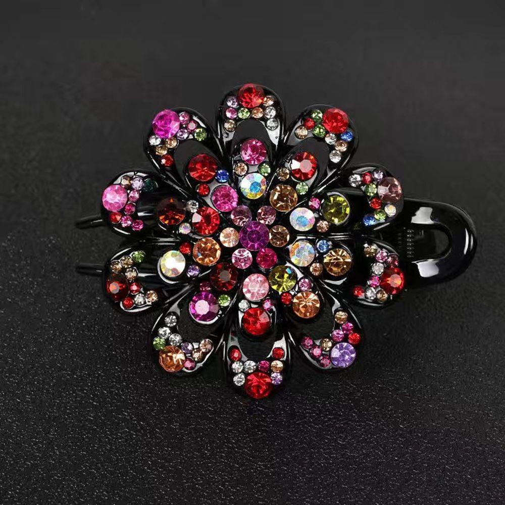 Headwear Korean Style Hairpin Female Hair Accessories Rhinestone Duckbill Clip Flower Hair Clip