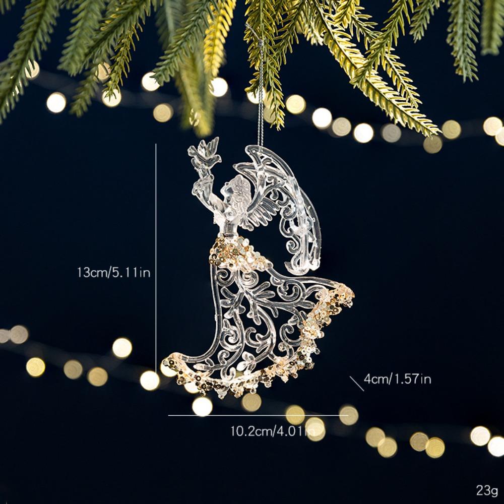 Snowflake Christmas Tree Ornaments DIY Crystal Hanging Christmas Crystal Pendants  Indoor Outdoor