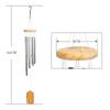 6 Metal Tubes Silver Wind Chimes for Outdoor Garden Yard Patio Home Decoration and Gift