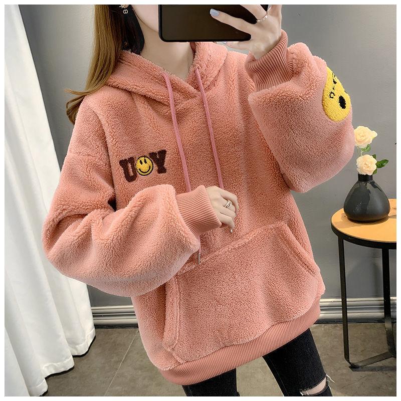 Autumn and Winter New Fleece Thickened Versatile Women's Hooded Jacket