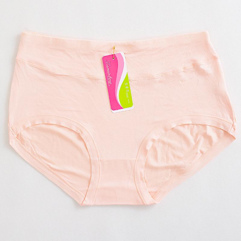 

L to 4XL Plus size Mid-Rise Panties Bamboo Fiber Briefs Solid color Breathable soft underpants women s comfort underwear L