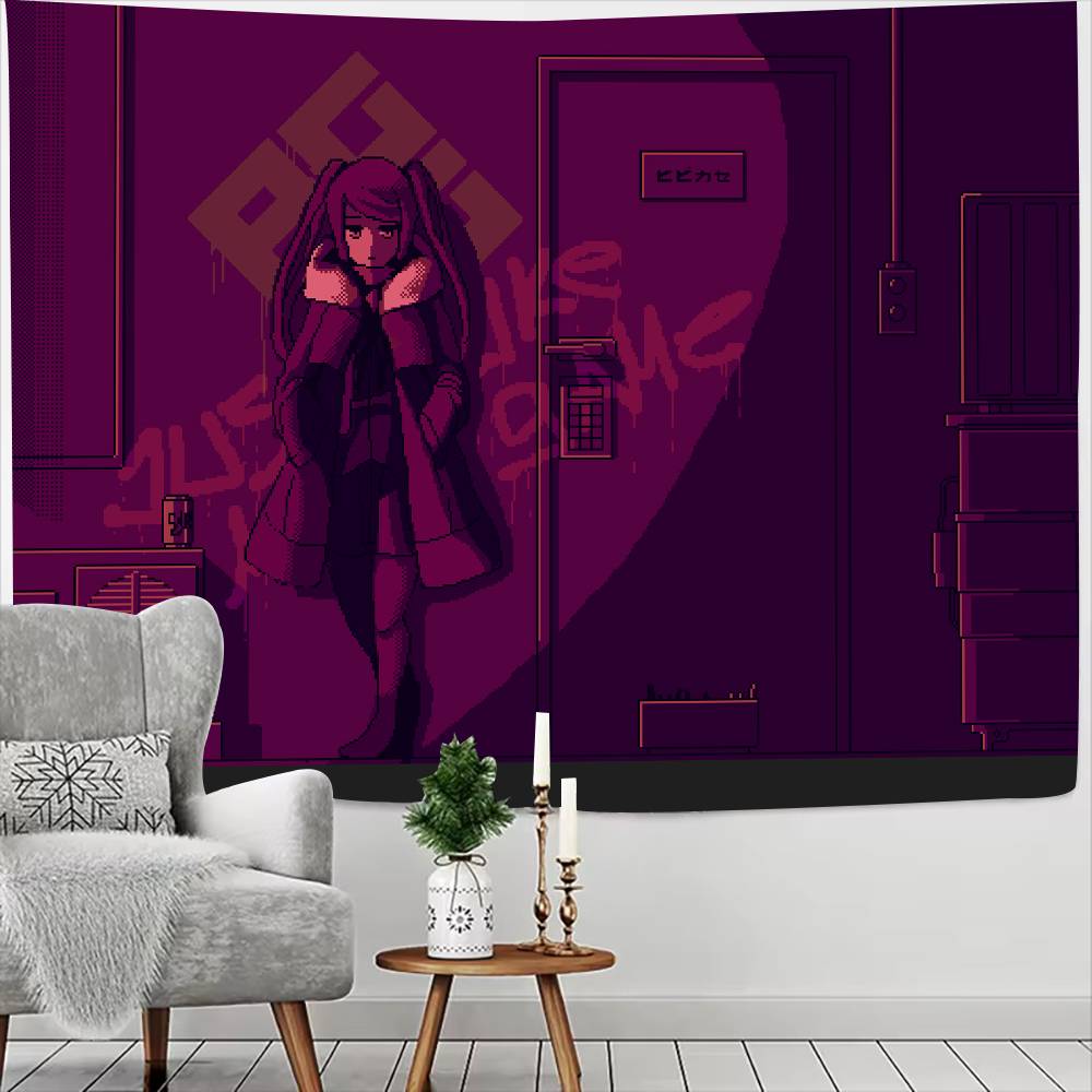 Hot Cool Game Va-11 Hall-A Tapestry Decoration Bedroom Dormitory Background Cloth Holiday Home Party Living Room Club Tapestry