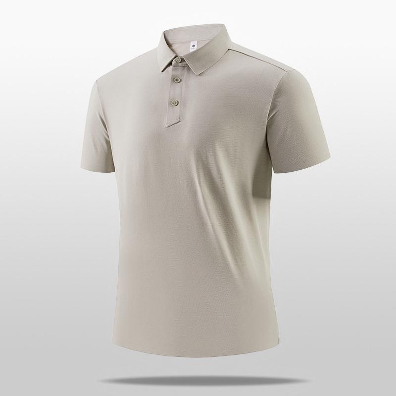 

Quick-drying Short-sleeved Ice Silk T-shirt Ice Silk POLO Shirt 2XL абрикосовый света