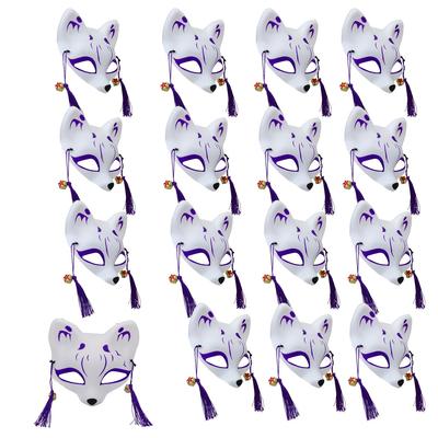 Máscaras de Raposa da Castle Enterprises (Roxa) Conjunto de 16 [Lembranças Japonesas, Festivais, Eventos, Festas Infantis, Barracas de Rua e Feiras]