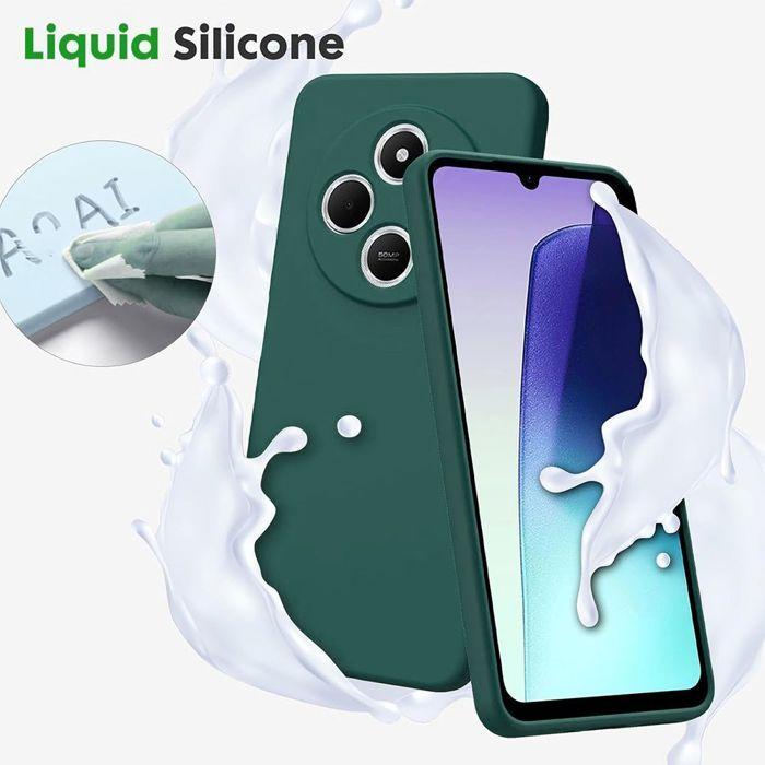 Hülle für Xiaomi Redmi Note 14 Pro 5G (nicht für 4G) - Weiches Silikon Nachtgrün - E.F.Connection®