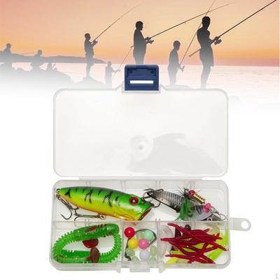 40 Stück Angelköder Zubehör Set Künstliche Ausrüstung Jigs Zubehör