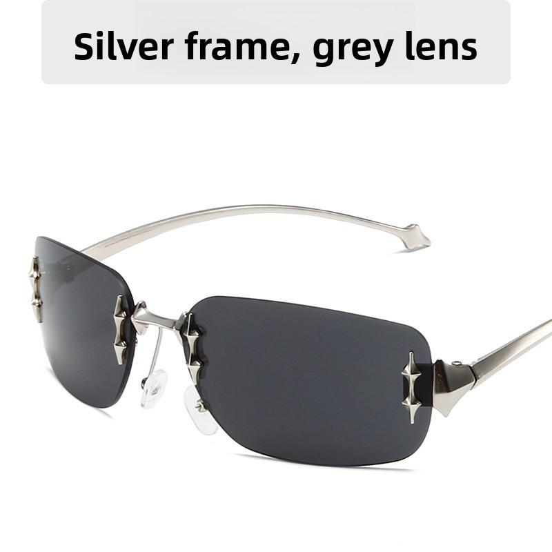 Unisex Frameless Sunglasses With Uv400 Protection For Party And Travel