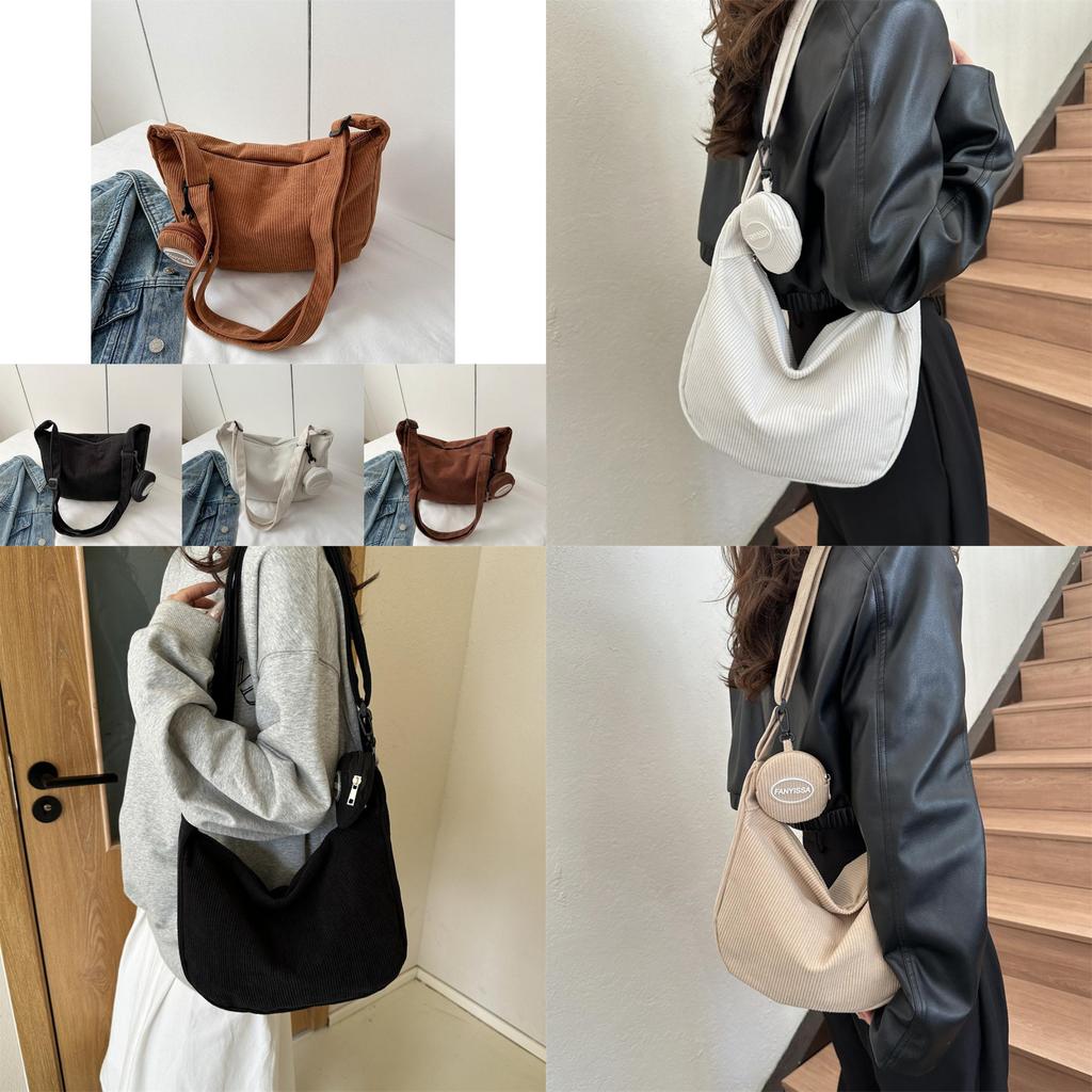 Elegant Retro Womens Tote Bag In Fashionable Black And Brown For Everyday Use