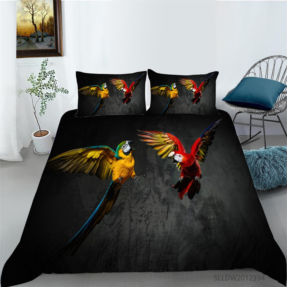 Bedding Set 3D Birds Home Bed Cover Homes Bedclothes Textiles Cool Children Boys Single Double King Size Bedding Cover