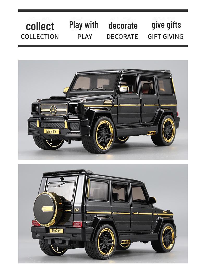 Large 1:24 Mercedes-Benz G65 Alloy Car Model with Sound and Light, Pull-Back, for Boys - Hot Sale In Taiwan Province.