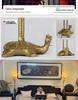 Ancient Style Crane Zen Copper Floor & Table Lamp for Living Room