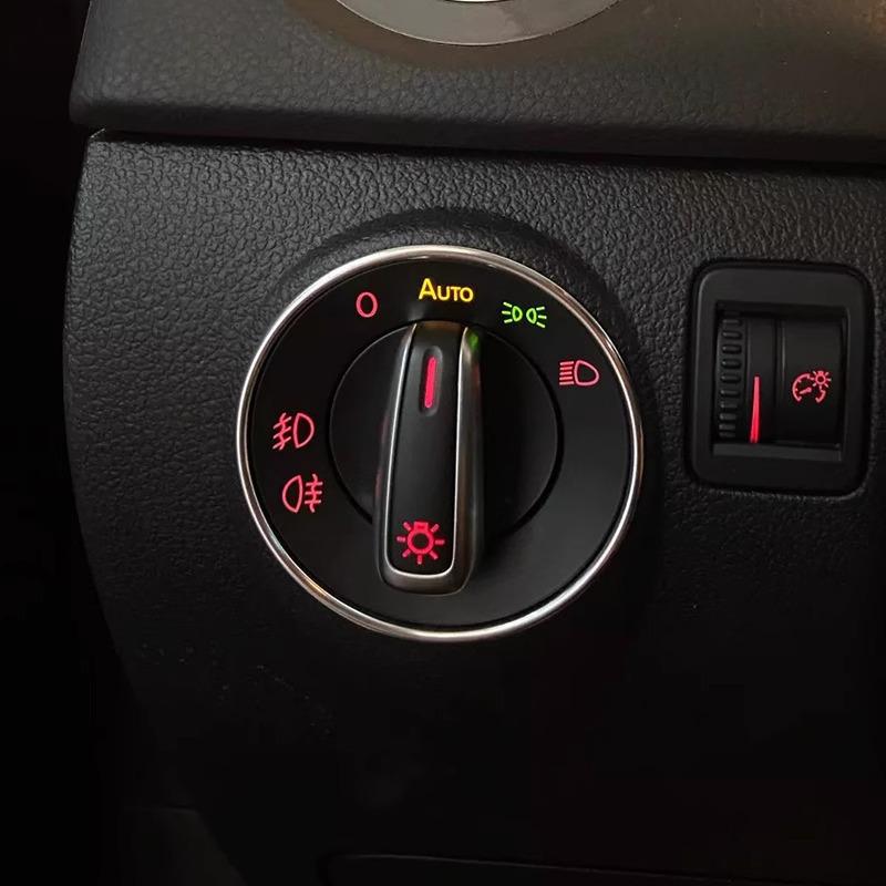 Anel Decorativo para Interruptor de Farol Volkswagen Magotan, Sagitar, Golf, POLO, Lavida para Interiores de Automóveis