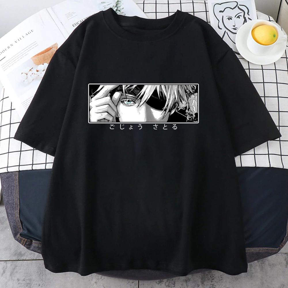 Nové letní anime tričko Gojo Satoru s potiskem Streetwear Unisex módní tričko