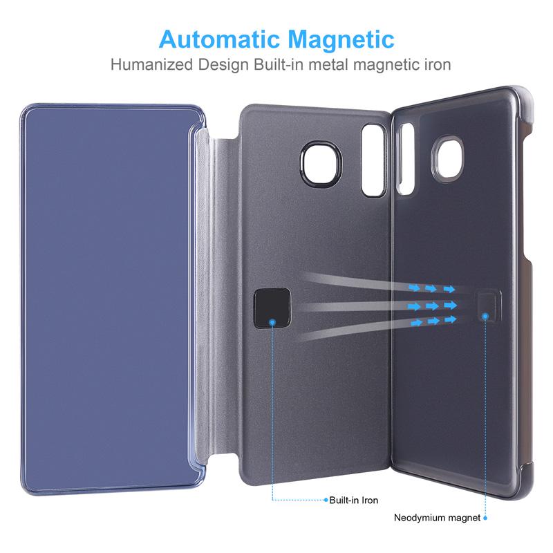 Custodia Flip Smart Mirror di lusso per Xiaomi Redmi Note 11 10 9 9s 8 8T 10s 11T Pro Max Plus 9A 9C Mi 9T Lite Poco X3 5G Cover Coque