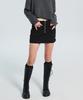 RACLEUR Front Zip Mini Skirt [Black]