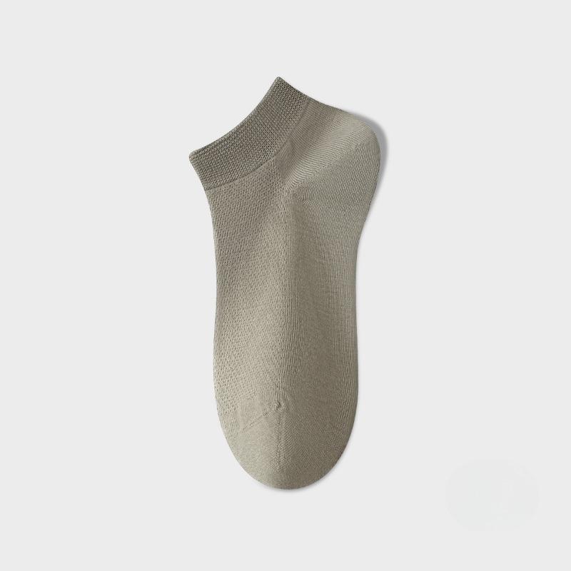 Men's Summer Thin Mesh Anti-odor, Sweat-absorbing and Breathable Boat Socks, Summer Low-top Boneless Pure Cotton Short Socks