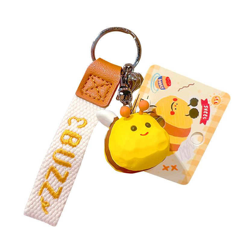 Little Bee Projection Camera Keychain Feitian Little Bee Unzip Keychain Multifunctional Flashlight Pendant