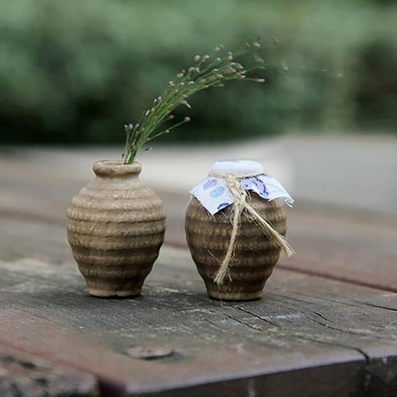 1:12 Dollhouse Miniature Porcelain Flowerpot Ceramic Jar Dolls House Accessories