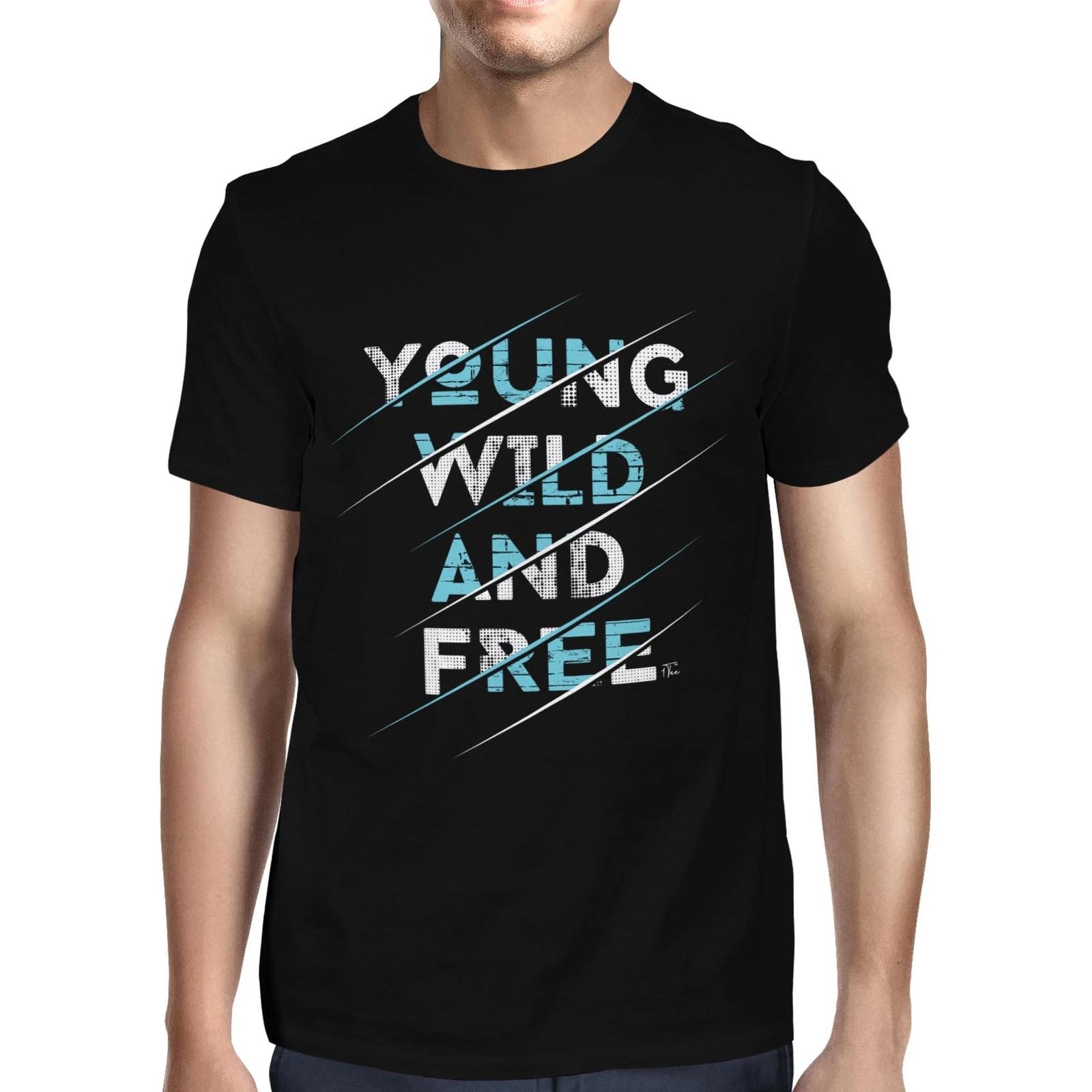 1Tee Mens Young, Wild and Free T-Shirt XXXL