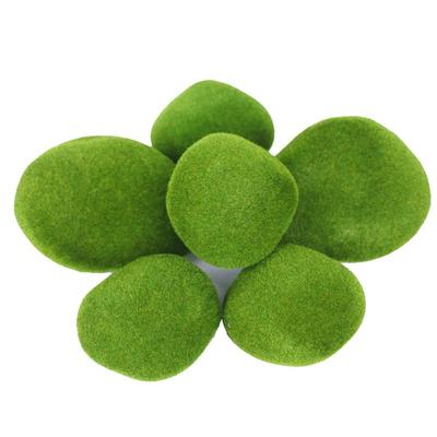 2/4/6/10PCS Green Artificial Moss Rocks Flocking Foam Bonsai Ornament Mini Moss Stone Micro Landscape Scene Model