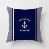 Home Decor Compass Anchor Pillow Cover Blue Mediterranean Cushion  Gift Sofa Office  Accessory Ornament 45x45cm