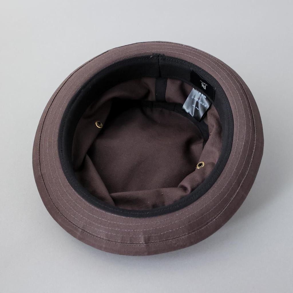 Reck Hatter Cotton Twill Pork Pie Size Twill Suitable for and All Seasons Men's Hat, L, RH-320, Brown, Spring, Summer, Fall,