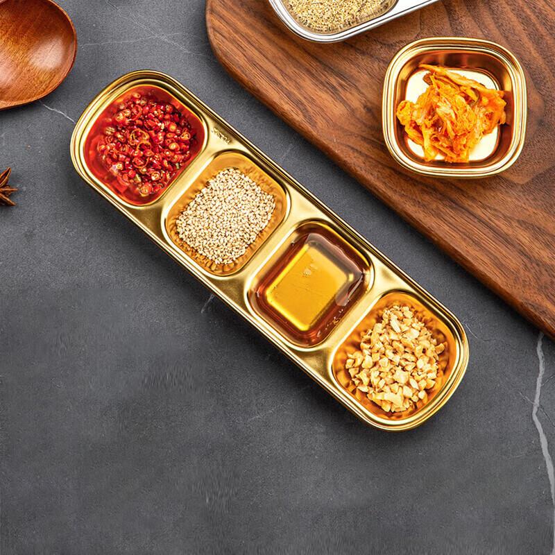 3-Compartment 304 Stainless Steel Dipping Dish