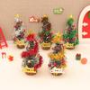 1/12 Dollhouse Mini Christmas Tree Cedar Tree Model Dollhouse Xmas Scene Decor Ornament Doll House Festival Decoration Toys