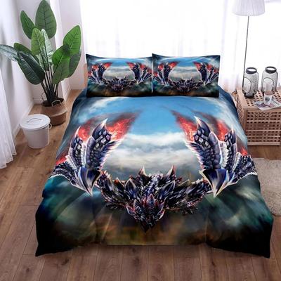 Monster Hunter World Duvet Cover Set King Queen Double Full Twin Single Size Bed Linen Set