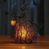 Halloween Witch Decor Table Lamp, Vintage Resin Witch Figurine Lights
