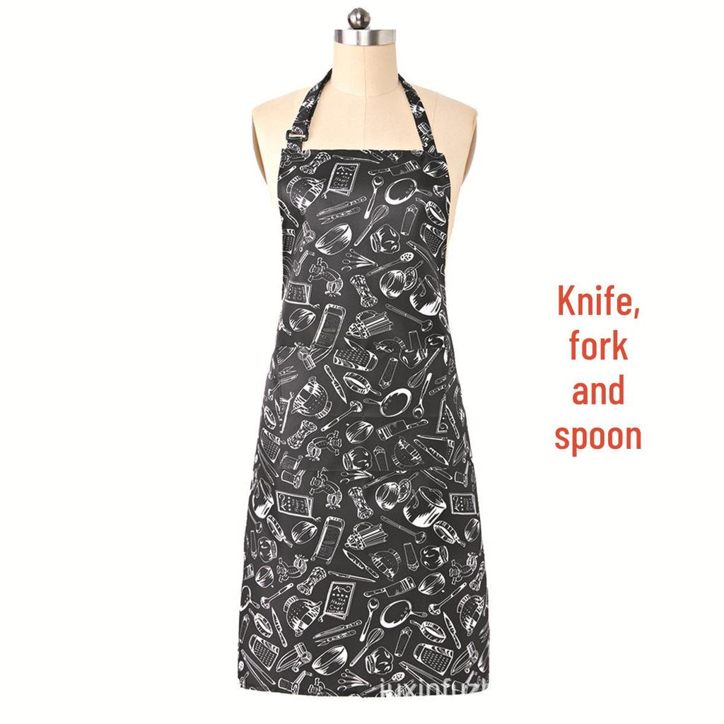 Long Anti-Fouling Chef Apron for Kitchen and Cafe Use