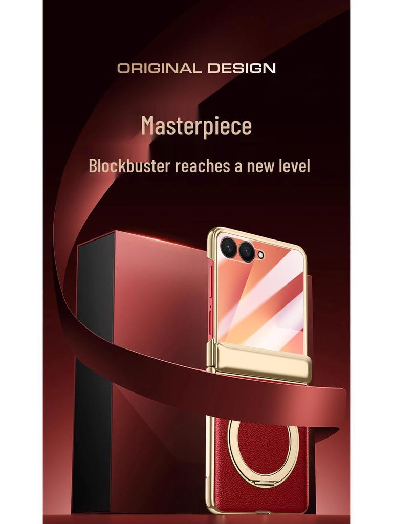 Étui Pliable Samsung ZFlip7 avec Support Anneau Rotatif, Anti-Chute & Protection Magnétique