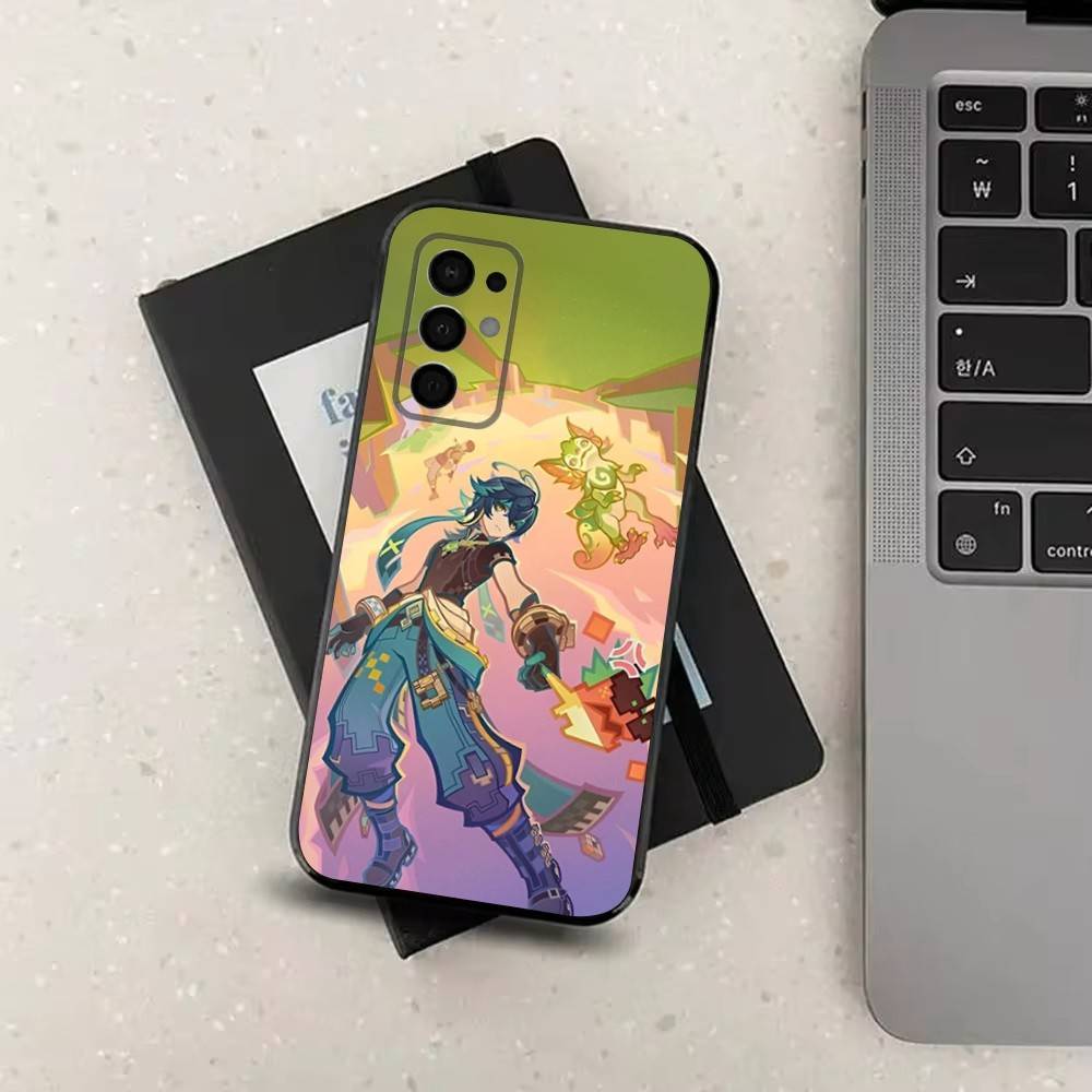 G-Genshin Impact K-Kinich For Samsung Galaxy A53,31,52,72,41,22,73,32,71,Note,J7,8,9,5G Soft Black Silicone Phone Case SamsungA20s