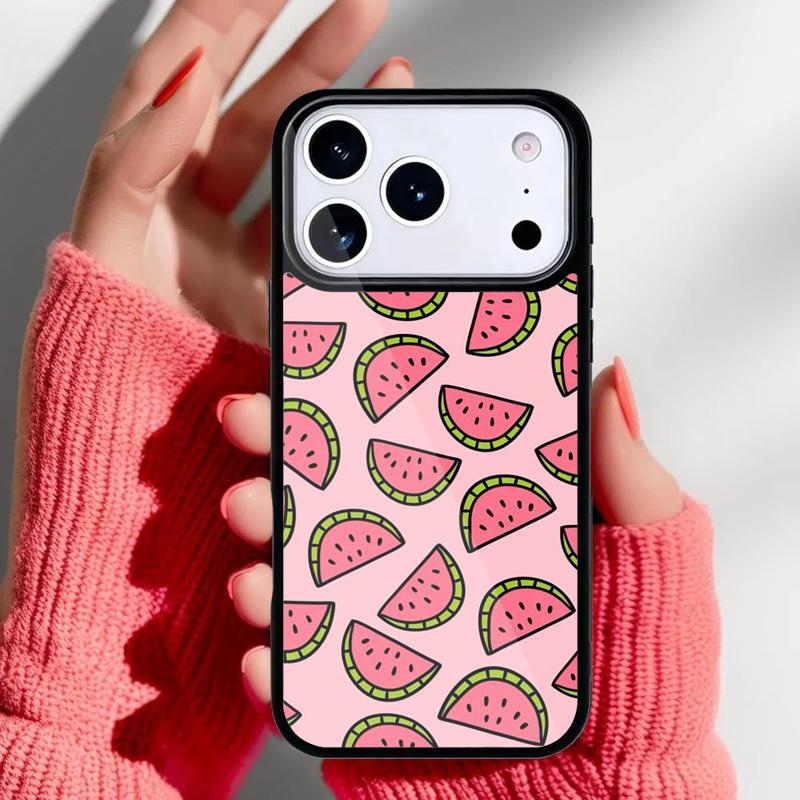 Watermelon Face - Cute Cartoon Phone Case for iPhone 17 Air 16e 15 14 13 Pro Max Back Cover for 12 11 Pro Coque