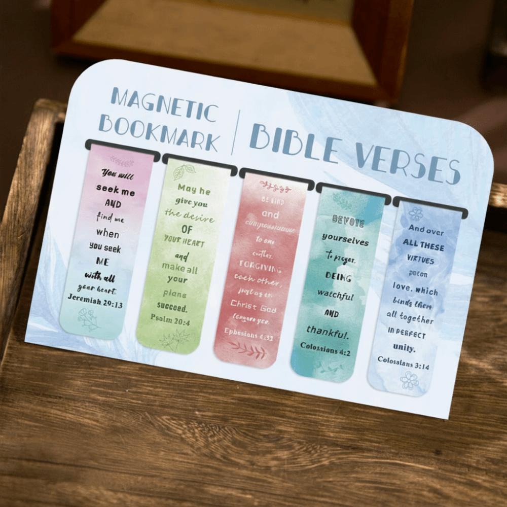 5 Pcs/Set Flower Pattern Annotated Bookmarks  for Reading, Annotation, and Gift