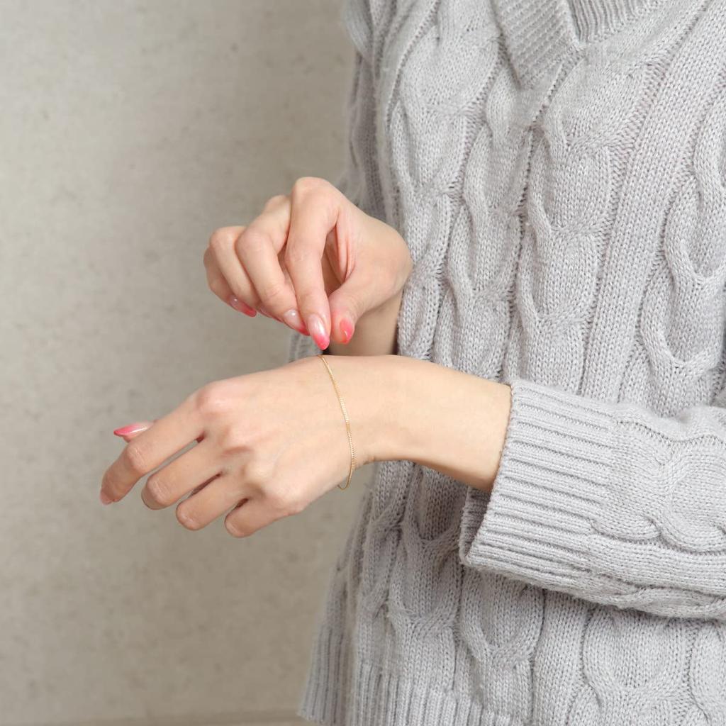 Happy Goods Shop Curb Chain with for Men and 18K Gold Bracelet, 18cm, Thin, 1.2mm Wide, Clasp, Women,