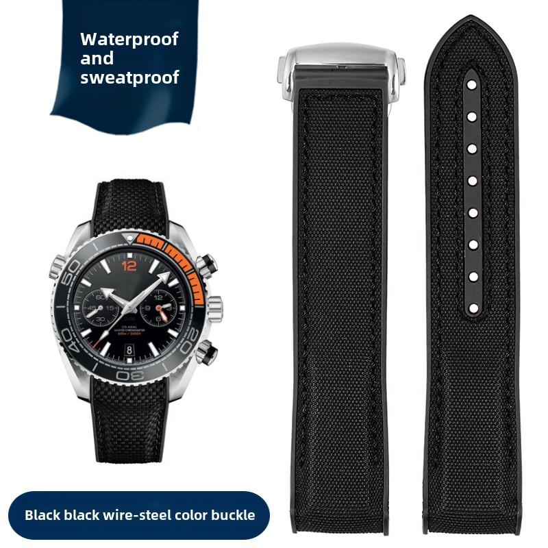For Omega Seamaster 300 Observatory Ocean Universe 600 Nylon Rubber Silicone men WatchBand 20mm 21mm 22mm Watch Strap Bracelet