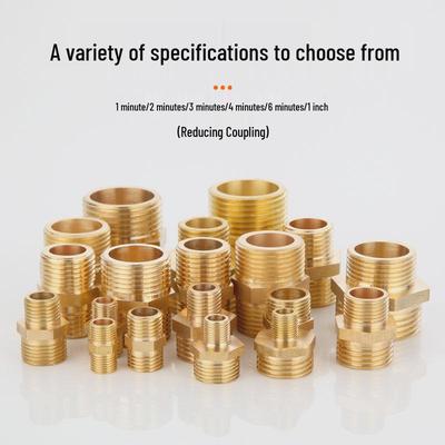 Adaptador Reductor Neumático de Alta Presión para Tubería de Agua con Roscas Doble Macho en Pulgadas (1/8, 1/4, 3/8, 1/2)