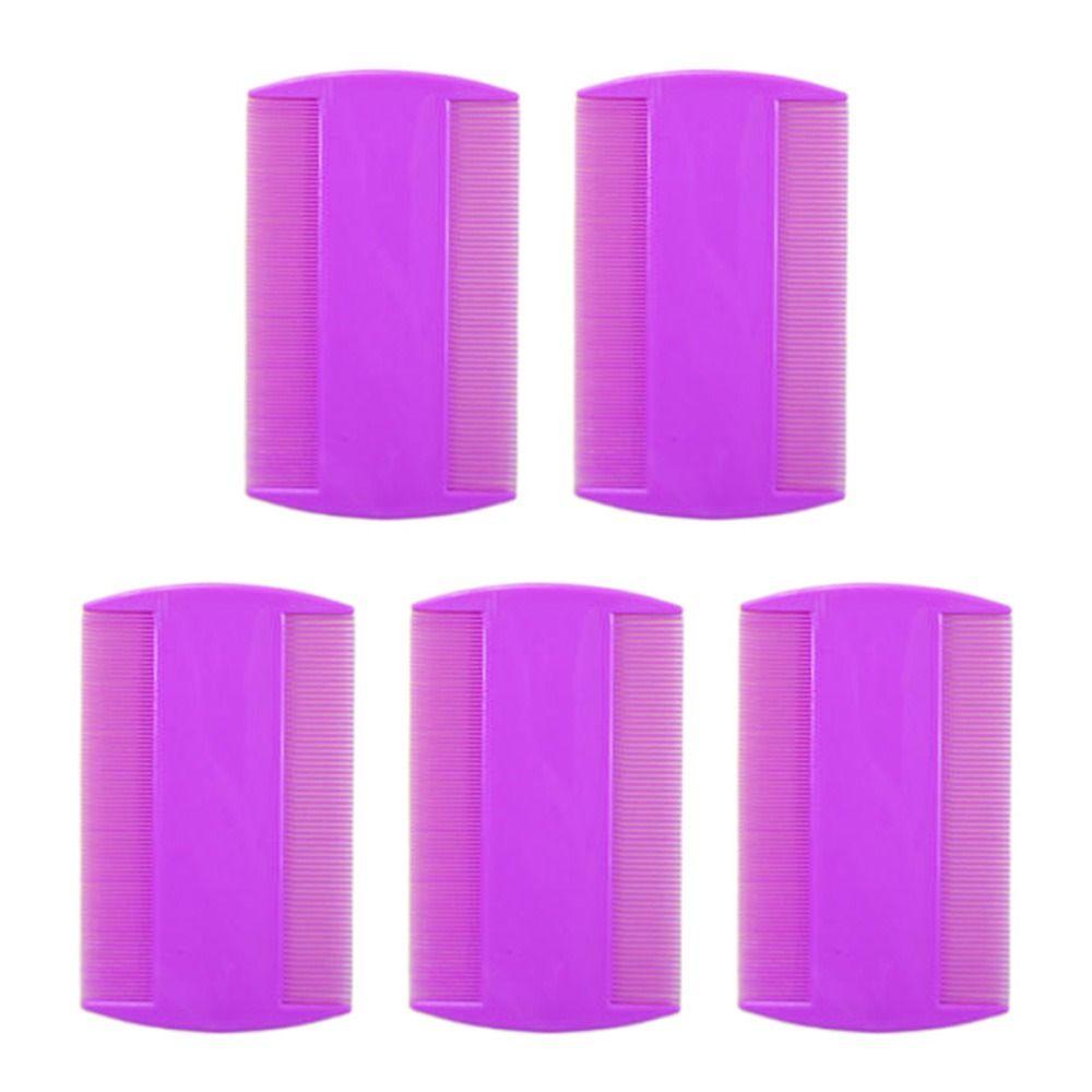 

Уход за волосами Портативные инструменты для укладки волос Удаление блох Расческа для домашних животных Бьюти-щетка Расческа от вшей Расческа с узкими зубьями purple-5pcs